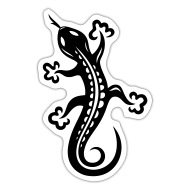Small lizard, salamander, Tattoo.' Sticker
